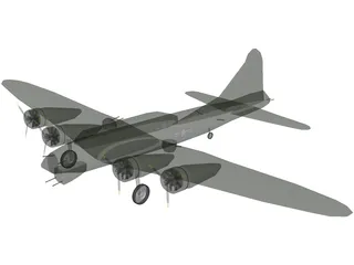 Boeing B-17G Flying Fortress 3D Model preview