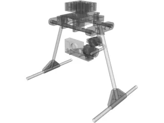 Gimbal for GoPro3 3D Model preview
