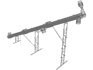 Dust Incline Auger 3D Model preview