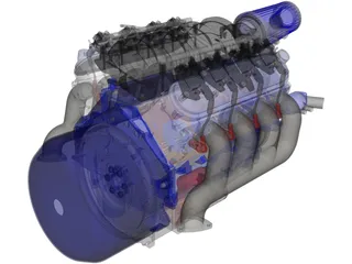 Chevrolet LS3 Engine Block 3D Model preview