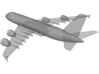 Airbus a380 3D Model preview
