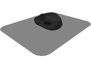 Wireless Mouse 3500 3D Model preview