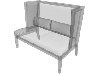 Jovello Loveseat 3D Model preview
