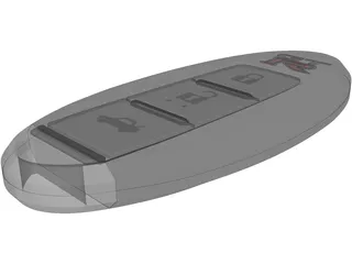 Nissan GT-R Car Key 3D Model preview