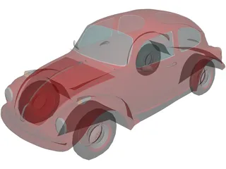 Volkswagen Super Beetle 3D Model preview