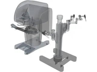 Surgery Robot And Monitor 3D Model preview