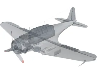 Douglas SBD Dauntless 3D Model preview