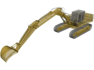 Liebherr Hydraulic Bagger 3D Model preview
