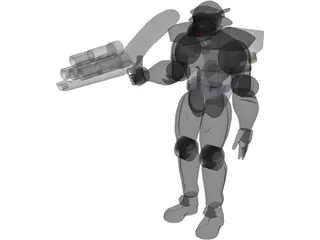 Dark Forces Power Armor 3D Model preview