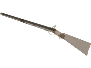 Flintlock Rifle 3D Model preview