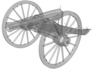 Napolean Cannon 3D Model preview