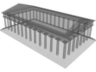 Greek Temple 3D Model preview