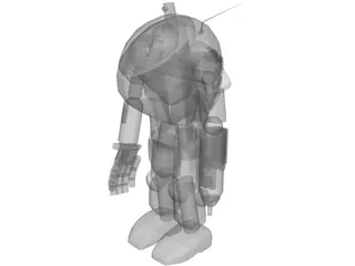 Super Armored Fighting Suit 3D Model preview