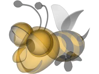 Bee Cartoon 3D Model preview
