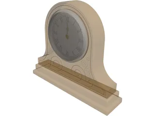 Mantle Clock 3D Model preview