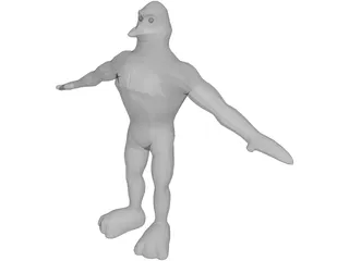 Penguin Hero 3D Model preview