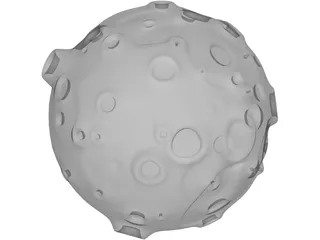 Toon Asteroid 3D Model preview