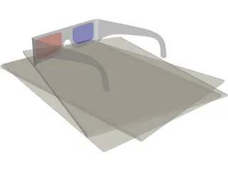 3D Glasses 3D Model preview