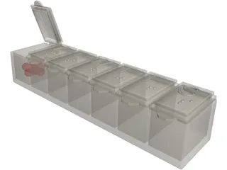 Pill Box 3D Model preview