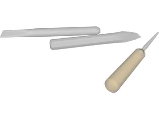 Chisels 3D Model preview