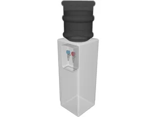 Office Water Cooler 3D Model preview