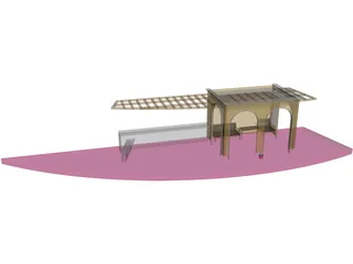 Garden Pergola 3D Model preview