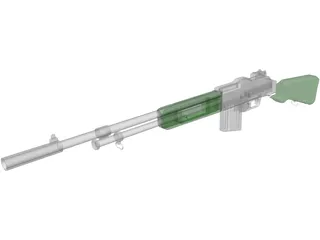 Browning Automatic Rifle 3D Model preview