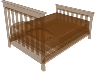 Bed Contemporary 3D Model preview