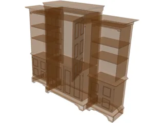 Entertainment Center 3D Model preview
