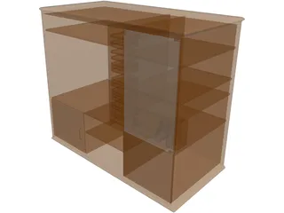 Entertainment Center 3D Model preview