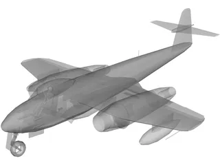 Gloster Meteor NF8 3D Model preview