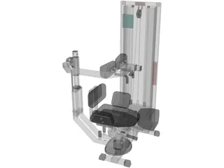 Fitness Bench 3D Model preview