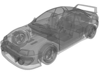 Subaru Impreza WRX (2000) 3D Model preview