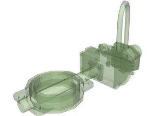 Butterfly Valve 6inch 3D Model preview