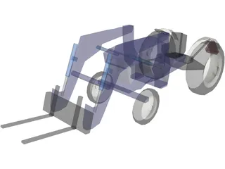 Tractor Farm 3D Model preview