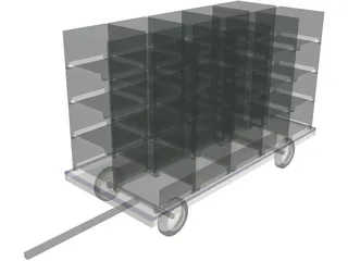 Farm Fruit Wagon 3D Model preview
