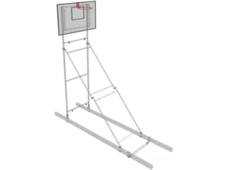 Basketball Ceiling Mounted Frame 3D Model preview