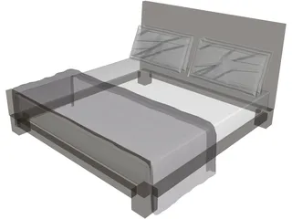 Bed Double 3D Model preview