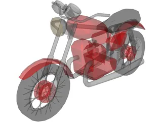 Yamaha 650 (1976) 3D Model preview