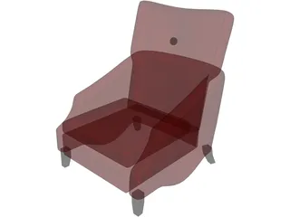 Chair Lounge Princeton 3D Model preview