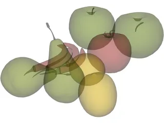 Fruits and Vegetables 3D Model preview