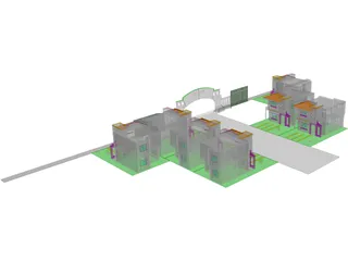 Mexican Neighborhood 3D Model preview