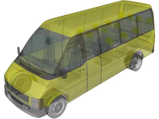 Volkswagen LT Bus [+Interior] 3D Model preview