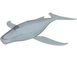 Whale Funny 3D Model preview
