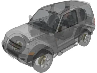 Mitsubishi Pajero 3-door (1999) 3D Model preview
