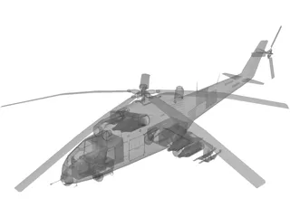 Mil Mi-24 Hind 3D Model preview