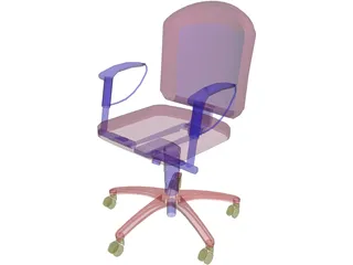 Chair Arms Adjustable 3D Model preview