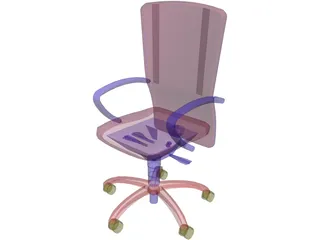 Chair Arms Hiback 3D Model preview