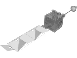 Satellite GOES 3D Model preview