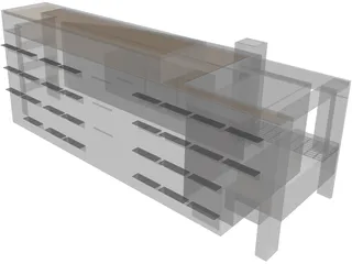 Generic Modern Building 3D Model preview